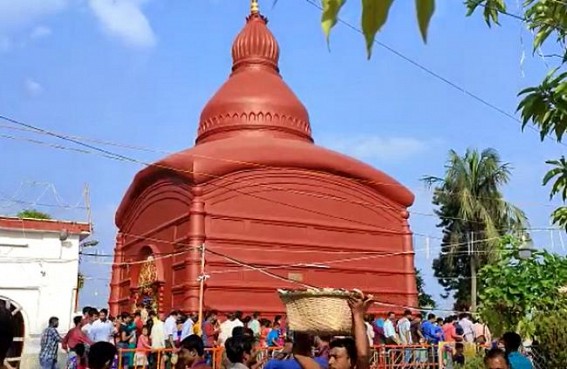 Devotees thronged to Tripura Sundari temple on the occasion of auspicious Deepabali